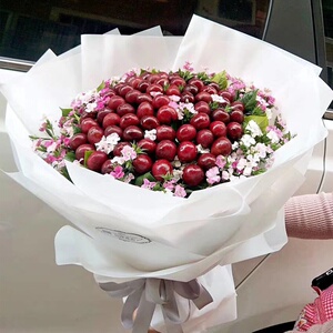 车厘子水果花u束蔬菜鲜花速递同城送山东聊城市东昌府区临清市莘.