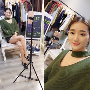 服装店直播架卖衣服手机支架快手主播落地加长三脚架懒人三支架