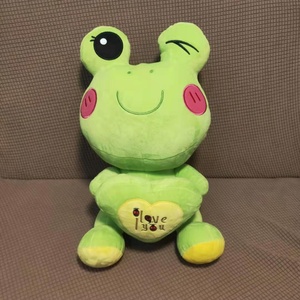 新品儿童布偶马思纯同款k青蛙公仔蛤蟆玩偶毛绒玩具绿色可爱送女