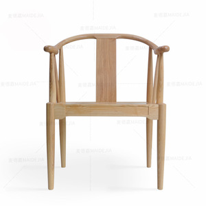 实木仿古椅子主人客房太师接待椅白蜡茶台将军凳 中式古典实木椅