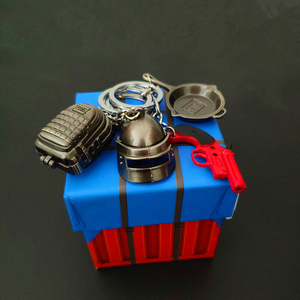 挂地w鸡求生精工小号武器枪模a吃m钥匙扣l绝件空投箱套装礼盒礼物