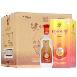 泸州老窖头曲淡雅38度500mlx6瓶浓香型礼盒白酒整箱特惠