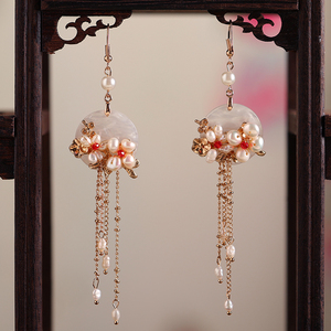 皇磊汉服耳饰超仙流苏古风耳环女中国风古代明制耳坠古装配饰