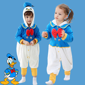 万圣节儿童服装迪士尼穿搭唐老鸭连体衣服幼儿卡通演出服男童女童