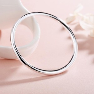 银手镯女纯银圆圈