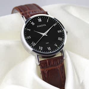 筱雅(xiaoya)时尚潮流手表女学生韩版简约复古休闲商务真皮皮带