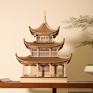 中式中国风c明朝传统手工古建筑模型贵阳甲秀楼民族建筑阁楼房子