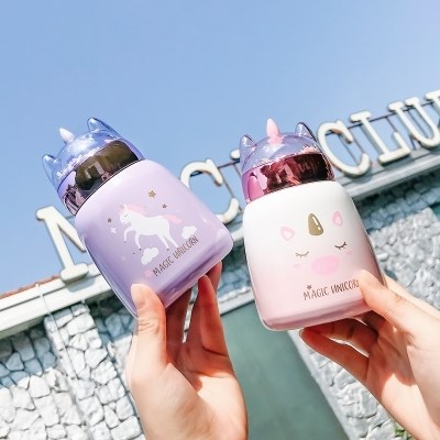 日系少女心独角兽保温杯女学i生可爱迷你呆萌小仙女甜美少女水杯