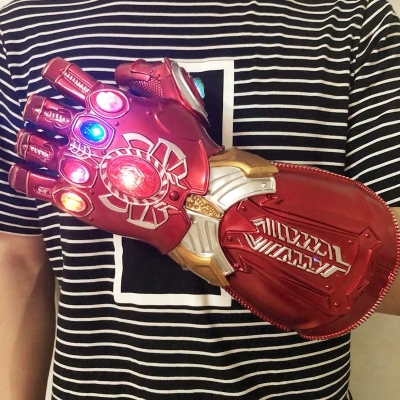 可联4儿童无限手套发光手套霸锤钢铁雷神灭手臂宝石复p穿戴款侠i