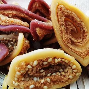 郑师傅猫儿酥猫耳朵味酥特产饼红小紫零食芝网麻gon薯原代餐