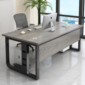办公桌电脑桌单人简约现代办公室总裁桌椅组合桌商用简易老板桌子