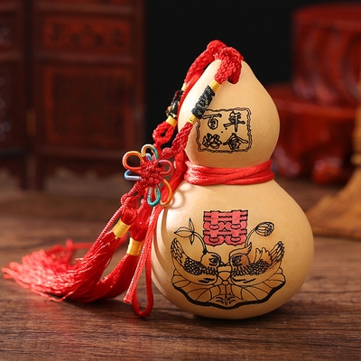 婚庆道具陪嫁汉 中式传统杯婚婚礼仪式交o结葫芦式用品合卺酒杯