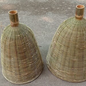 收蜂笼竹编纯手工竹编有柄收蜂笼野外招蜂笼