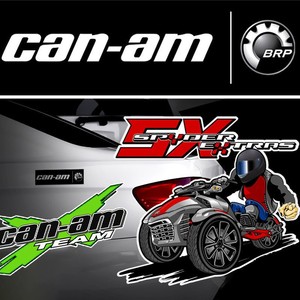 车贴划痕遮挡车身贴性能改装部门庞巴迪brp倒三轮摩托车机车贴纸