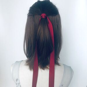 魏无羡同款红发带 魏婴头饰长飘带古风发夹红头绳