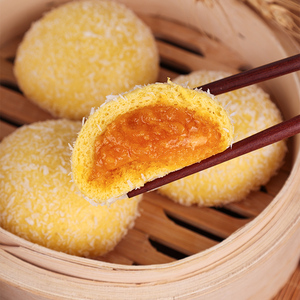 早丰椰蓉爆汁流沙包 港式早餐冷冻速食咸蛋黄流沙包点心营养速食