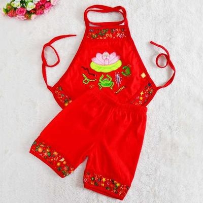 婴儿红肚兜宝宝护肚春秋纯棉衣服0-1-2-3岁y儿童兜兜大码小孩夏装