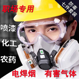 防尘口罩防毒面具防酸性碱性气体化验员化工厂化学实验室专用面罩