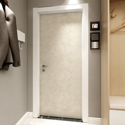 北欧纯色木门贴纸客厅卧室房门装饰q防水自粘墙贴翻新改造旧门贴