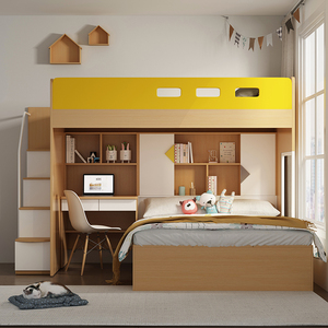 儿童高低床榻榻米母子
