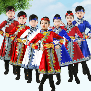 蒙古服装女舞蹈藏男儿童衣服饰三月三少数民族新款演出服夏季套装