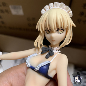 fgo黑呆女仆泳装saber手办模型机箱摆件站姿拖x把吾王厂萌燃