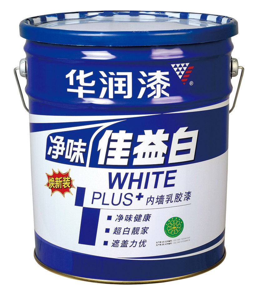 华润实美二合一5l乳胶漆室内家用防霉墙k漆自刷彩色刷墙涂料白色