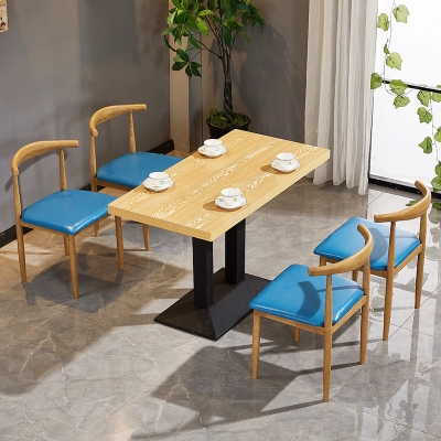 肯德基j桌椅板凳饭店奶茶店组合商用家具专用公司员工食堂吃饭桌