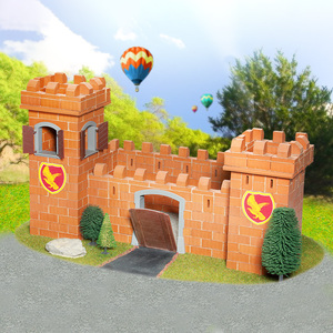 德国teifoc小小建筑师儿童玩具diy小屋建筑模型骑士城堡礼物拼装