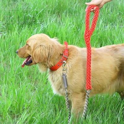 锁链铁链子脖子h宠物扣子狗狗牵引绳边境牧羊犬边牧调节幼犬可防