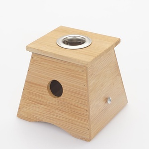 290人付款淘宝九选艾家用艾灸盒木质家用灸盒单孔双孔六孔随身灸盒