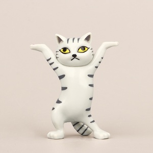新品网红皮筋抬棺猫嘎嘎猫小猫妖娆猫笔架b笔托摆件猫咪托举猫支