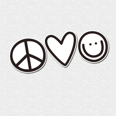 爱与和平车贴