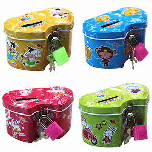 铁质存钱罐男生礼物女生礼品玩具储蓄罐铁艺礼盒儿童玩具地摊