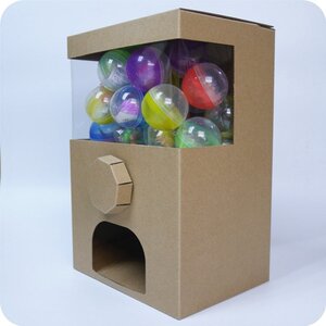 扭蛋机diy手工折纸幼儿园r儿童纸板纸箱玩具义卖礼品盲盒抽奖.