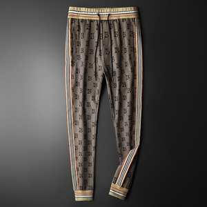 春夏款lv lywd印花修身运动裤男士潮牌欧货大码休闲裤男束脚卫裤