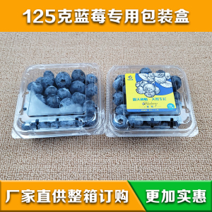 鲜果乐xgl125g蓝莓盒树莓加厚pet透明塑料透气一次性蓝莓打包装盒