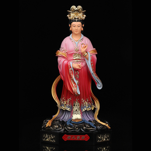 树脂碧霞元君神像供奉泰山奶奶娘娘站像家用佛堂工艺品佛像摆件