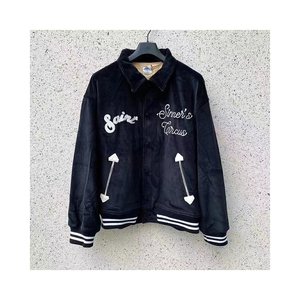 香港直邮其他saint michael 黑色小丑灯芯绒棒球服夹克 sm-a21-0