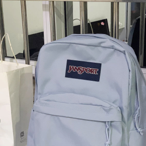 jansport杰斯伯双肩背经典中大学生包男女同款学生书包雾霾蓝纯色