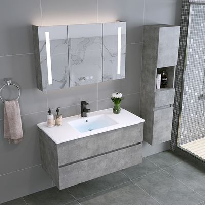 92擦多百货店淘宝北欧轻奢浴室柜挂墙式镜柜卫生间洗漱台实木洗脸盆