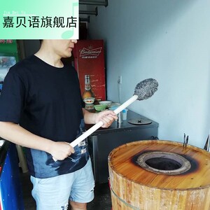 不锈钢丝刷长柄铅丝球刷木桶白铁皮锅盔烧饼炉子烤炉铁丝清洁刷子