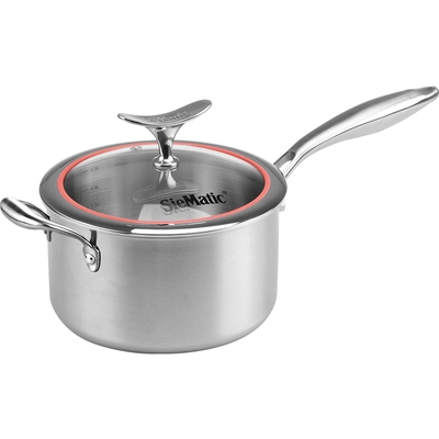 西曼帝克宝宝辅食奶锅304不锈钢14cm20cm燃气电磁炉可用汤锅煎锅