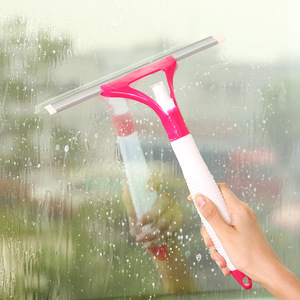 喷水玻璃刮水器多功能擦玻璃窗户台清洁刷自带喷瓶硅胶刮条擦窗刷