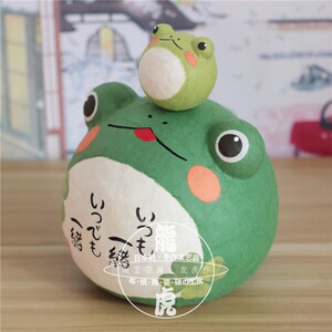 20222022龙虎作和纸大号亲子c青蛙日本进口京都旅游纪e念品文化a.