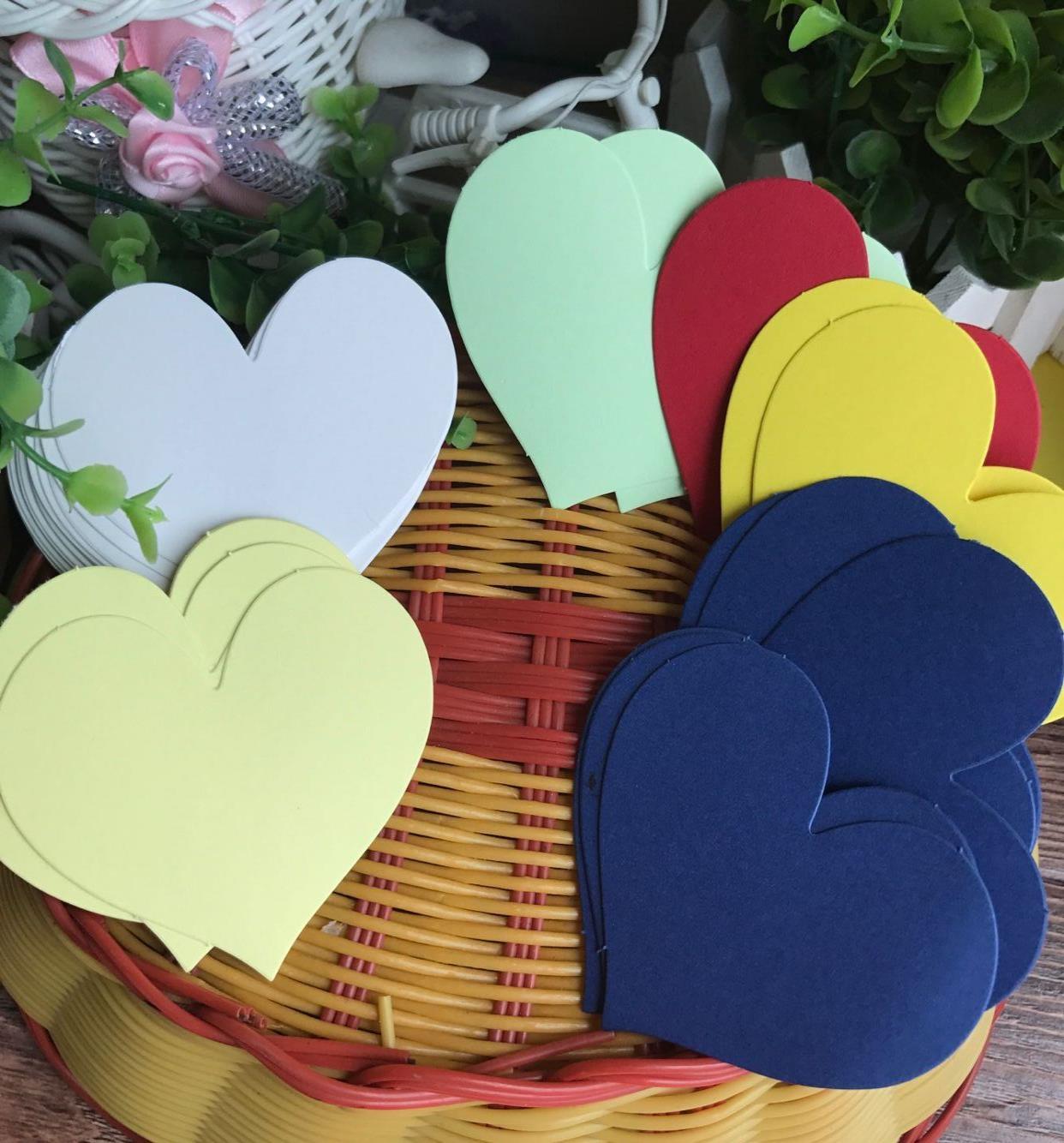 2021红q色大号爱心卡爱心形情人节告白卡纸节日贺卡空白卡生日新