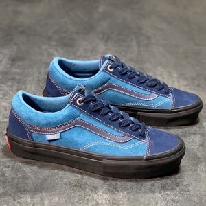 万斯官网style 36 pro蓝色专业缓震滑板鞋