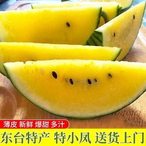 东台特产 西瓜 头茬 特小凤西瓜黄心新鲜精品当季爆炸瓜
