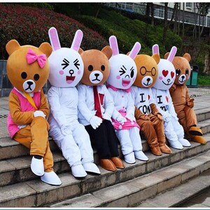 超火的网红熊装人偶服装网红熊成人行走发传单玩偶服布朗熊卡通人