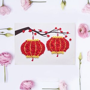 三八妇女节手工制作a3/a4节日纽扣粘贴画幼儿m园小学生扣子